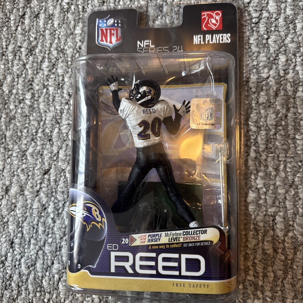 McFarlane Ed Reed #20 Baltimore Ravens Series 24 Action Figure 2010 New Sealed